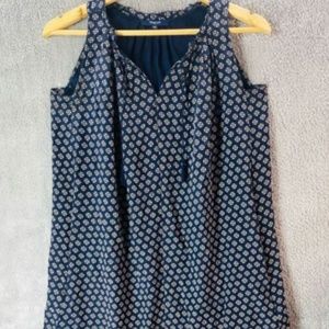 Madewell Blue Floral Dress Women's Bohemian V-Neck Tassel Sleeveless